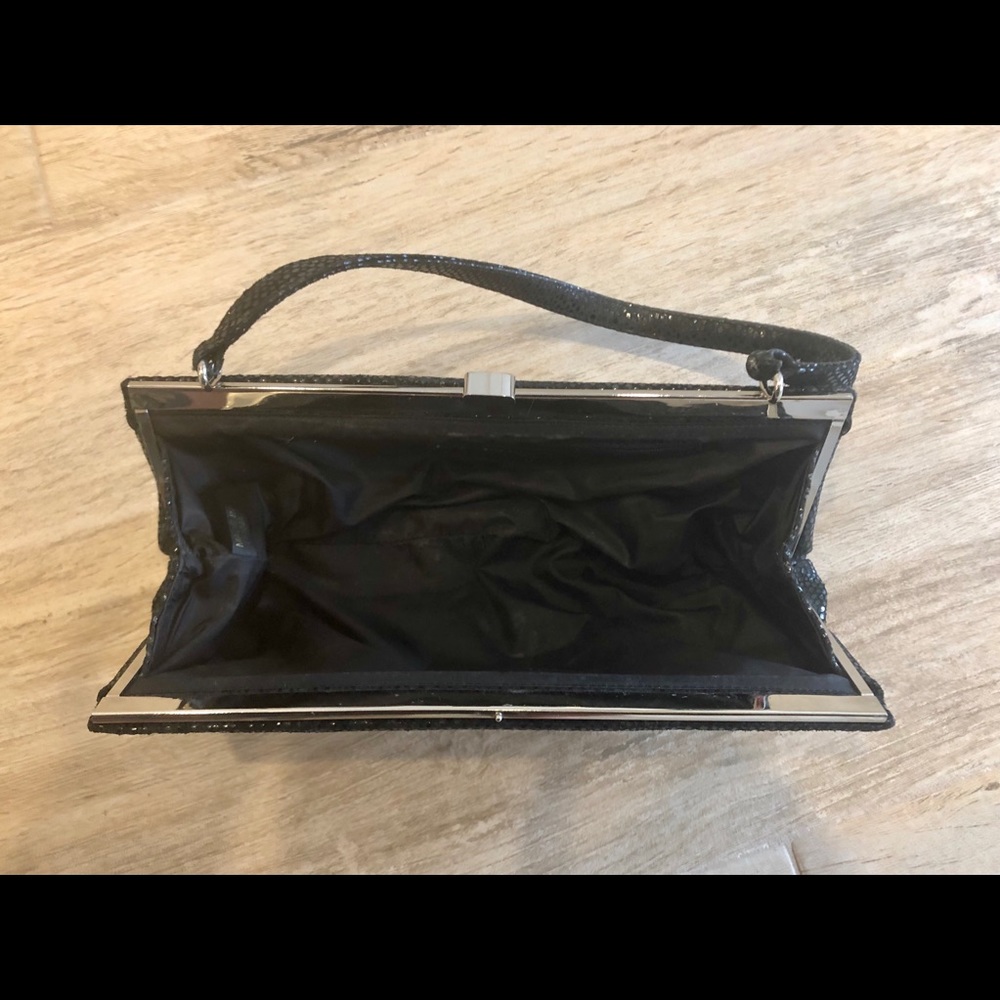 Bebe Black Python Print Bag - image 5